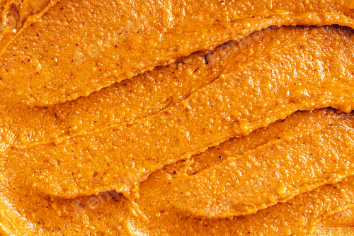 Preview: Close-up of peanut butter spread. Food background.