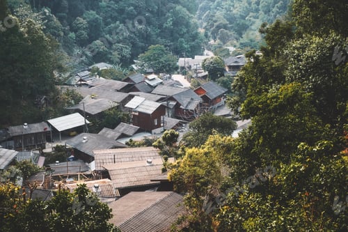 Preview: High angle viewpoint at Mae kampong village, Chiang Mai, Thailand