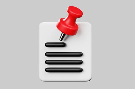 Preview: Note with push pin