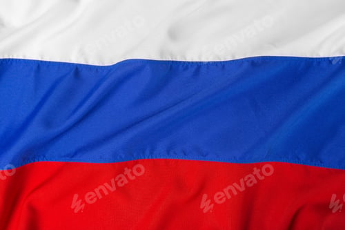 Preview: close up shot of wavy flag of Russia