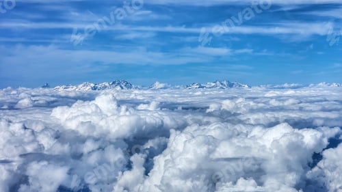 Preview: Aerial view of clouds and mountains