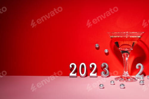 Preview: Concept of Change of year 2022 and 2023, space for text