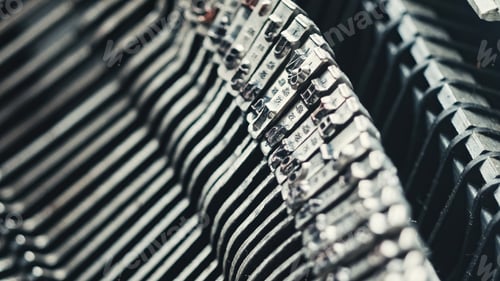 Preview: Letters and numbers on typo keys of an old manual typewriter