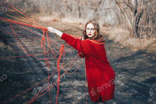 Preview: girl in forest yarn