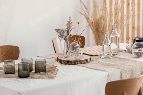 Preview: Close-up of natural simple decoration on the table