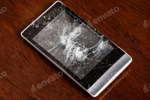 Preview: Damaged display on smartphone