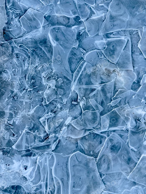 Preview: frosty drawing on frozen water