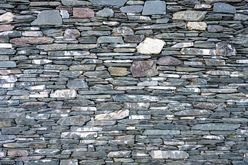 Preview: Old natural slate stone wall in perfect condition
