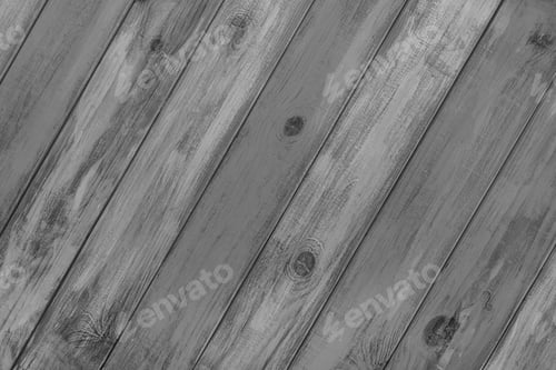 Preview: Gray Colored Painted Wooden Board With Diagonal Planks Texture, Rustic Wall Surface, Background