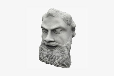 Preview: Bust of a bearded man with wavy hair