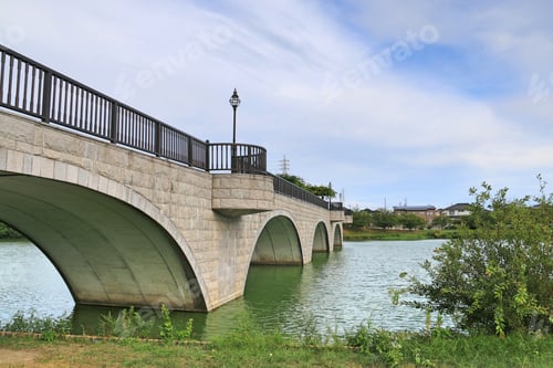 Preview: Beautiful bridge in a residential area, Toyohashi.