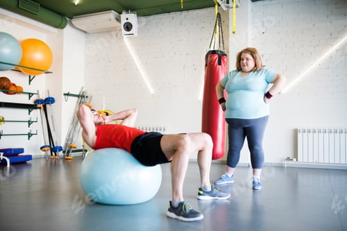 Preview: Obese Woman Training with Coach