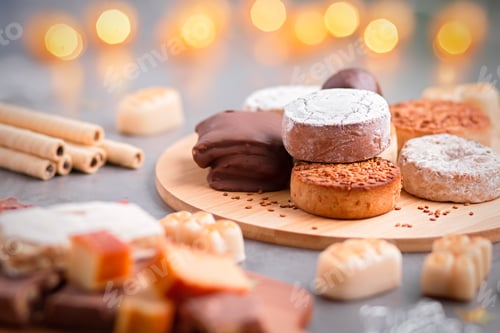Preview: Traditional Spanish Christmas sweets turron, polvorones, mantecados