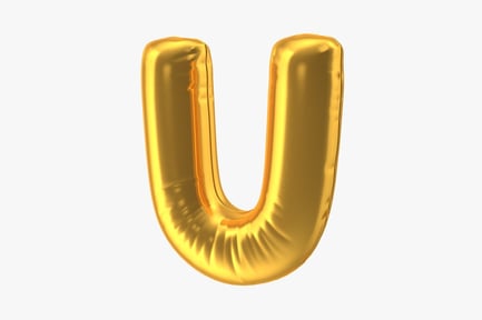 Preview: Golden Foil Balloon Letter U