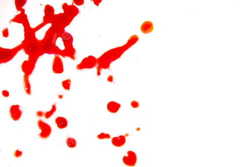 Preview: Blood splatter, red acrylic paint splash background texture grunge. Blood splash, spray. Abstract