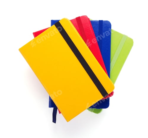 Preview: notepad or notebook paper at white background