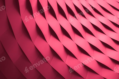 Preview: Red wave pattern abstract architecture background modern space for copy geometric lines