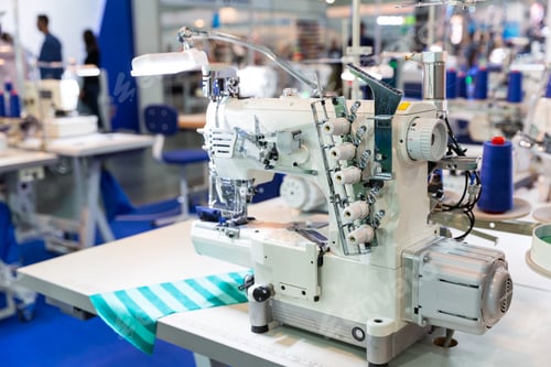Preview: Overlock machine, nobody, clothing sew on fabric