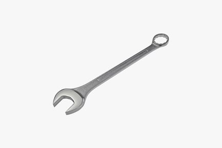 Preview: Open-end wrench with curved handle