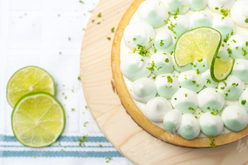 Preview: Key lime cheese tart with whipping cream on top