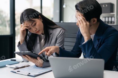 Preview: Working business team are under stress from working.