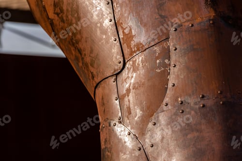 Preview: Rusted steel plates joined with rivets