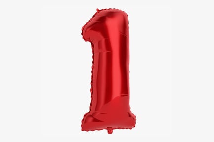 Preview: Red Foil Number One Party Balloon
