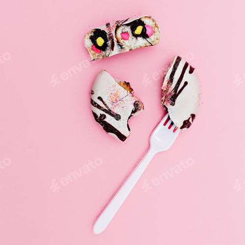Preview: Creative donut. Stillife minimal art