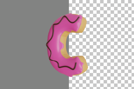 Preview: Donut Letter C 3D Icon