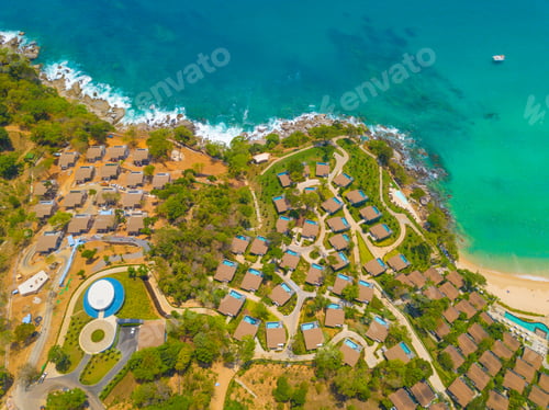 Preview: Sea, beach for travel background, Thailand. Nature landscape.