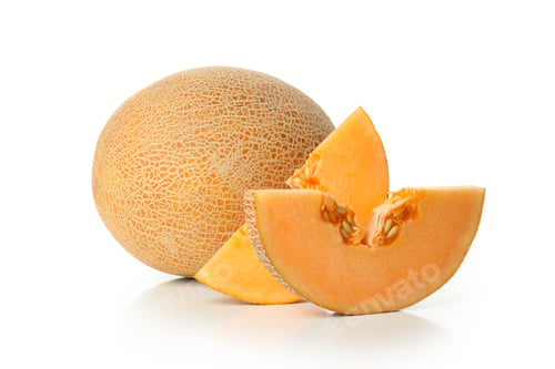 Preview: Fresh ripe melon isolated on white background