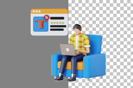 Preview: Online Shopping 3D Illustration