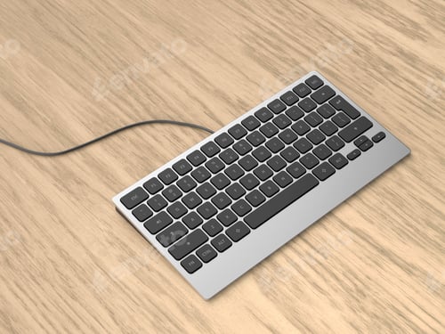 Preview: Modern wired computer keyboard