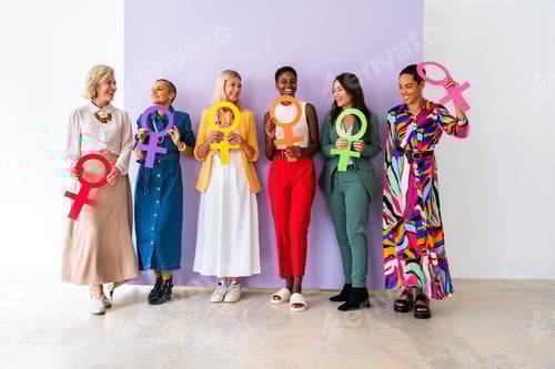 Preview: Six Women Celebrate Equality with Colorful Signs