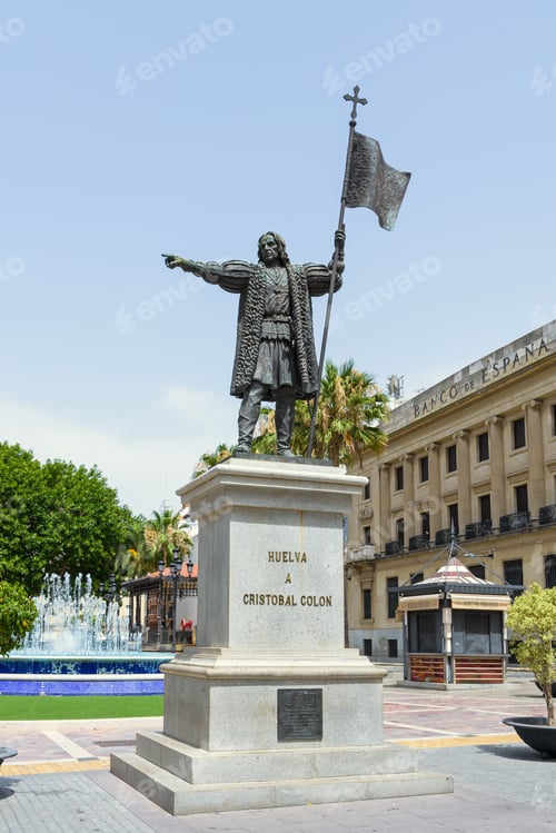 Preview: Colon sculpture Huelva Andalucia, Spain