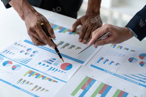 Preview: Asian businessman brainstorming to analyze financial reporting situation, investment, income, tax an