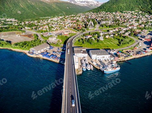 Preview: Bridge of city Tromso, Norway