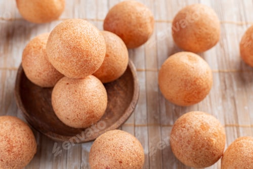 Preview: Fritters on the table, typical Colombian food, close-up image