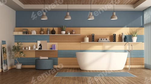 Preview: Modern wooden bathroom