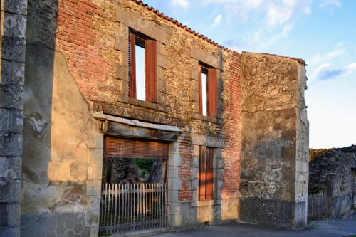 Preview: Destroyed building during World War 2 in Oradour- sur -Glane France