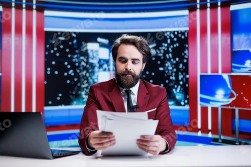 Preview: News presenter addressing new events