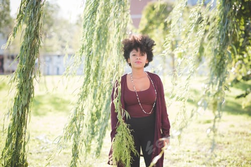 Preview: beautiful black curly hair african woman
