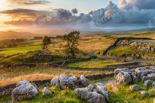 Preview: A beautiful sunset over the Yorkshire Dales National Park