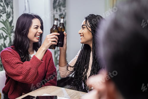 Preview: Diverse Friends Toasting at a Party