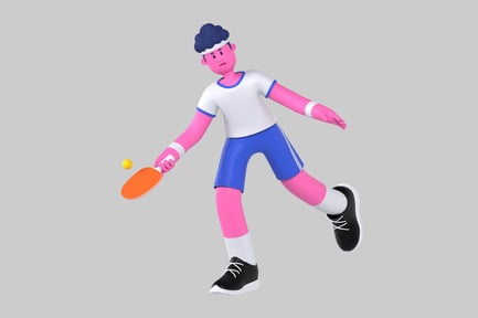 Preview: Cartoon Table Tennis Player