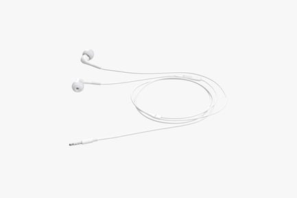 Preview: White In-Ear Headphones with Integrated Mic