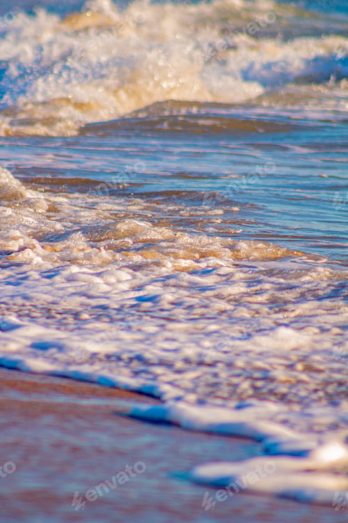 Preview: Waves rolling onto shore