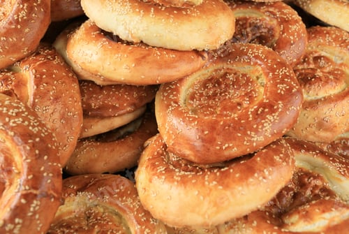 Preview: Bunch of chinese naan flat breads closeup