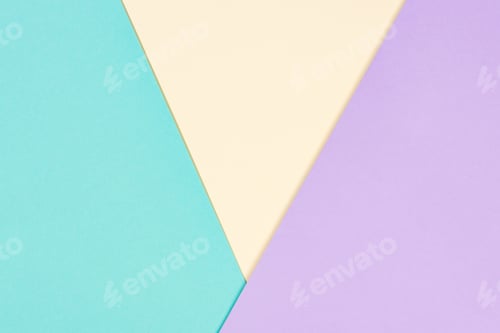 Preview: minimalistic modern yellow, blue, and purple abstract background with copy space