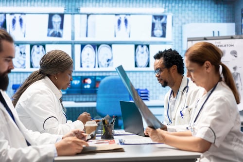 Preview: Doctors meet to discuss healthcare records and x ray scans results
